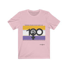 Load image into Gallery viewer, 100 YRS Women's Right to vote Unisex Tee - decimaxmusa